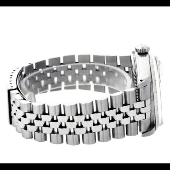 Rolex - Siver Mens Dayjust Fluted Bezel 36mm Watch - Picture 4 of 9